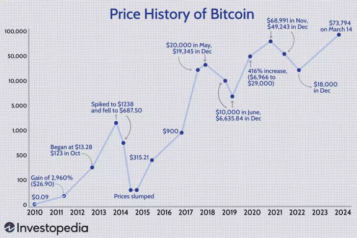 Lịch sử giá của Bitcoin