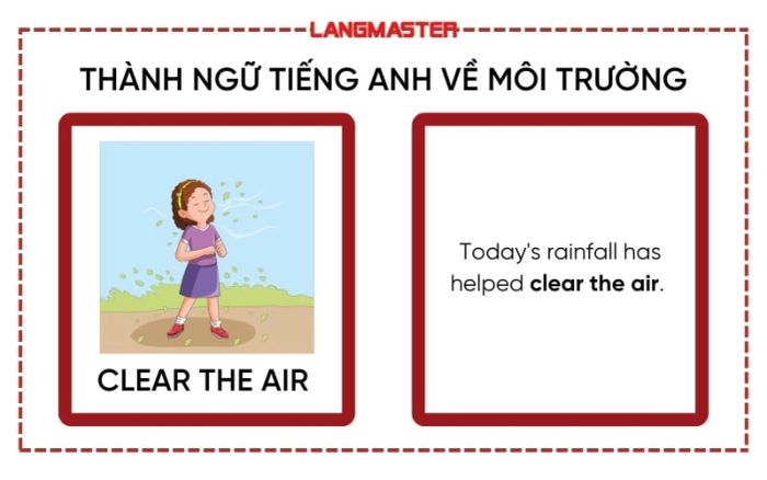 Thành ngữ tiếng Anh về môi trường