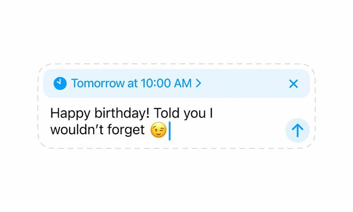 iOS 18 ra mắt tính năng lên lịch gửi tin nhắn