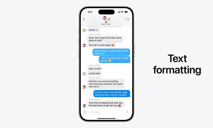 iOS 18 mang đến tính năng định dạng tin nhắn