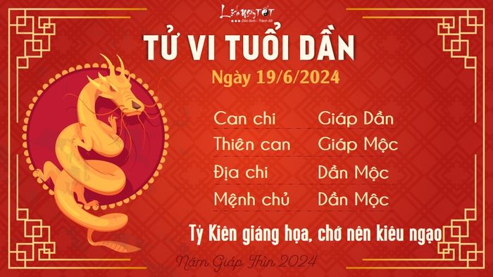 Tử vi ngày 19/6/2024 - Dần