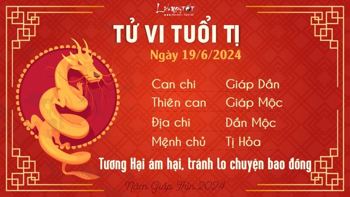 Tu vi hang ngay 19/6/2024 - Ti