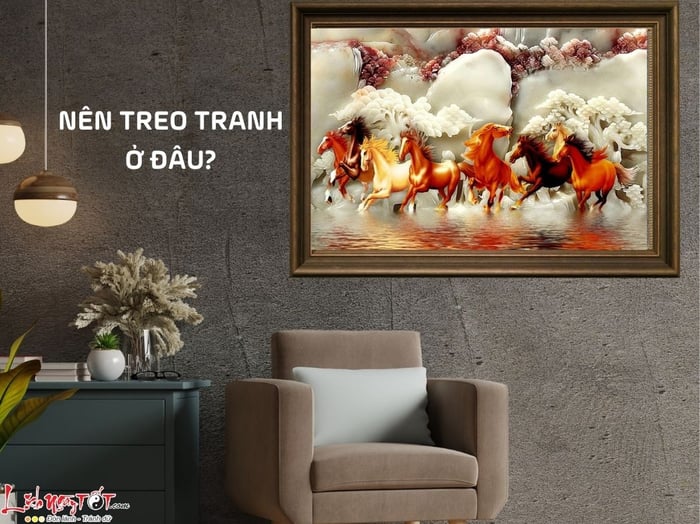 Nên đặt tranh mã đáo thành công ở đâu?