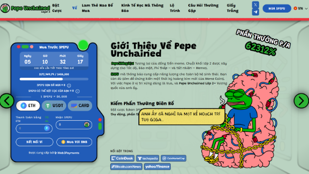 Tại sao các nhà đầu tư lại rủ nhau tham gia chương trình presale của Pepe Unchained