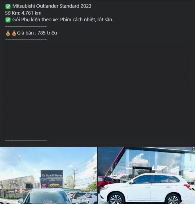 Chiếc Mitsubishi Outlander 2023 đã lăn bánh gần 5.000 km và đang được bán với mức giá khó tin.