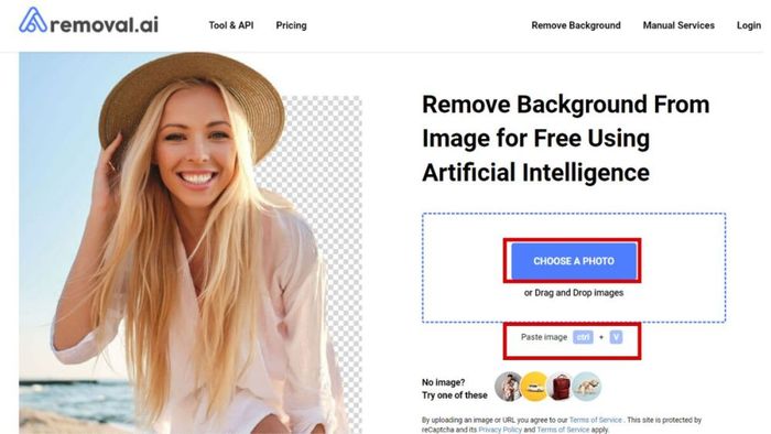 Hướng dẫn cách sử dụng Removal.AI để xoá nền ảnh bước 1
