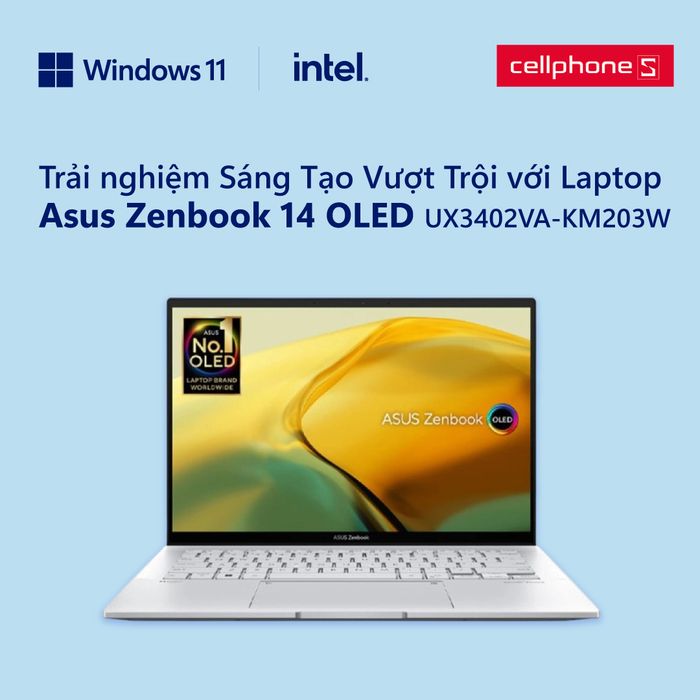 Trải nghiệm Đỉnh Cao Sáng Tạo cùng Laptop Asus Zenbook 14 OLED UX3402VA-KM203W