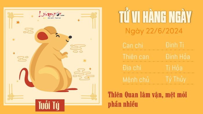 Tử vi hàng ngày 22/6/2024 cho tuổi Tý