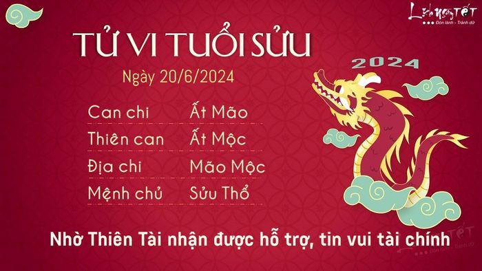 Tử vi hàng ngày 20/6/2024 - tuổi Sửu