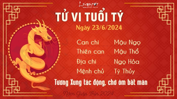 Tu vi hang ngay 23/6/2024 - Ty