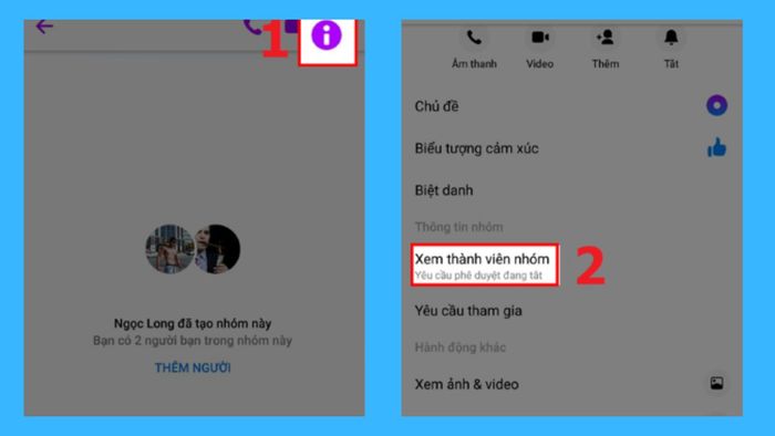 Hướng dẫn xóa nhóm chat trên Messenger - Bước 1