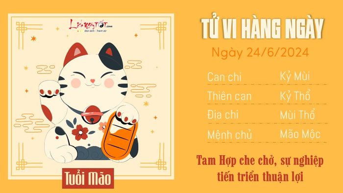 Tử vi hàng ngày 24/6/2024 - Con giáp Mão