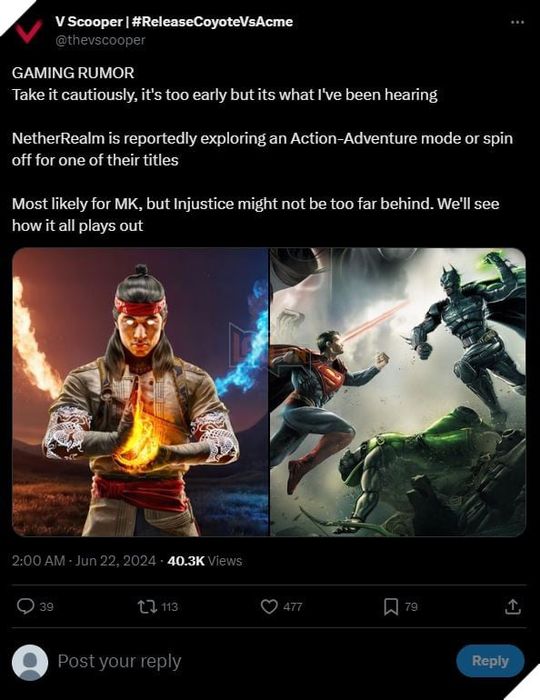 NetherRealm Có Thể Thực Hiện Dự Án Mortal Kombat Phiêu Lưu Hành Động 2