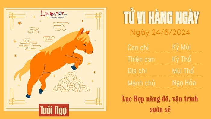 Tử vi hàng ngày 24/6/2024 - Con giáp Ngọ