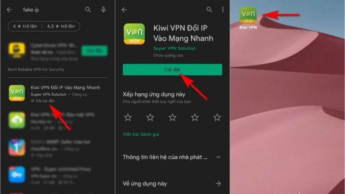 Sử dụng VPN để thay đổi vùng Android bước 1