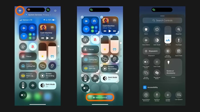 iOS 18 mang đến khả năng tinh chỉnh mạnh mẽ cho Control Center