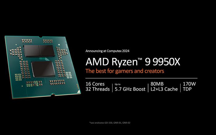 AMD Ryzen 9 9950X với 16 nhân