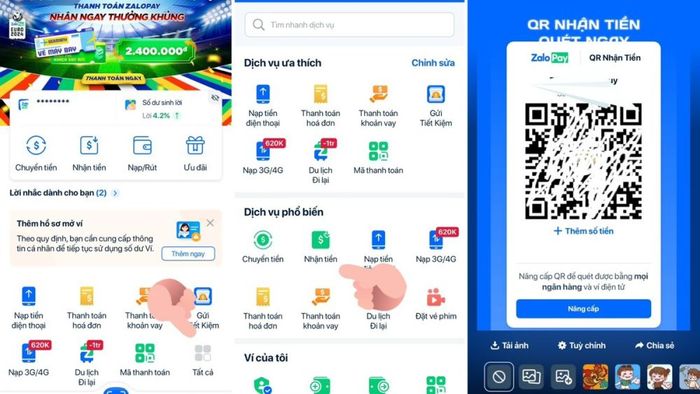 Hướng dẫn nạp tiền ZaloPay bằng mã QR