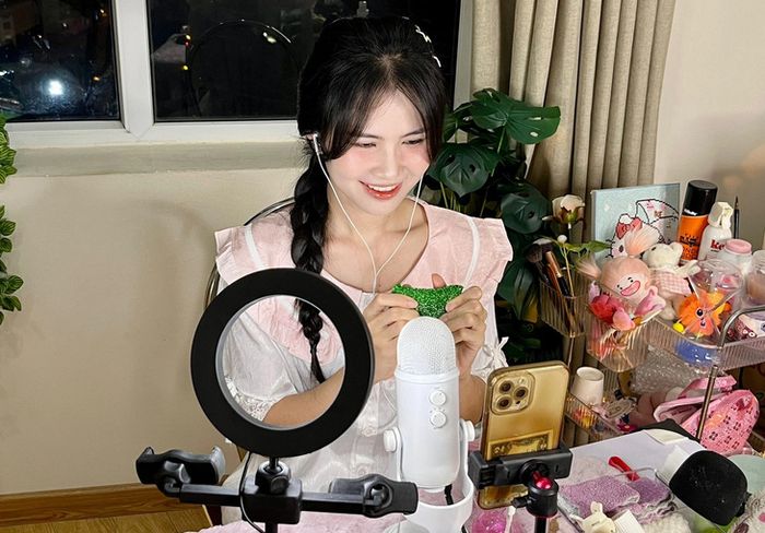Ngọc Giàu, cô gái xinh đẹp livestream ru ngủ mỗi đêm trên mạng - Ảnh: NVCC