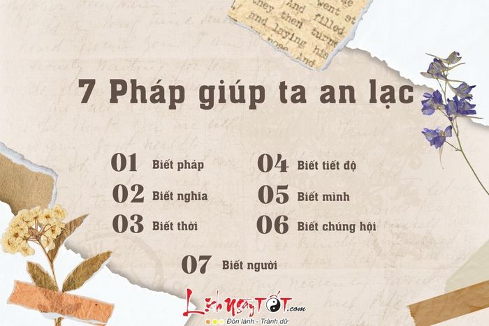 Giải thích ý nghĩa của 7 pháp an lạc