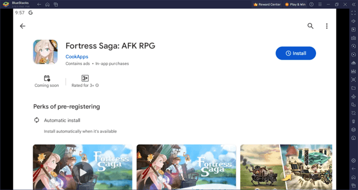 Trải nghiệm Fortress Saga: AFK RPG, tựa game mô phỏng hấp dẫn với hình ảnh lôi cuốn của Ghibli trên PC qua BlueStacks