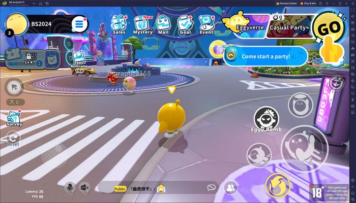 Trải nghiệm game casual thú vị Eggy Party trên PC với BlueStacks