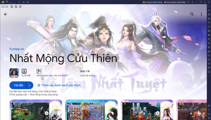 Chiến thắng giang hồ trong game Nhất Mộng Cửu Thiên trên PC với BlueStacks