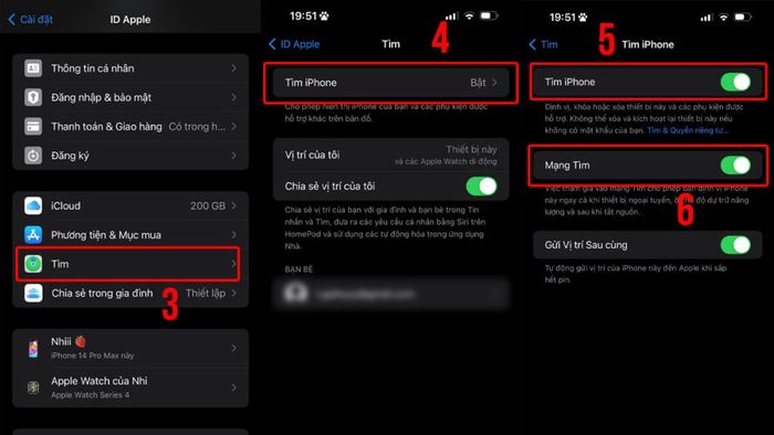 Cách bật tính năng iPhone is Findable bước 3