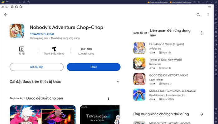 Trải nghiệm Nobody’s Adventure Chop-Chop trên PC với BlueStacks