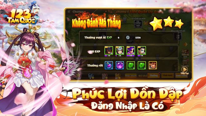 Thống nhất thiên hạ khi chơi 123 Tam Quốc trên PC với BlueStacks