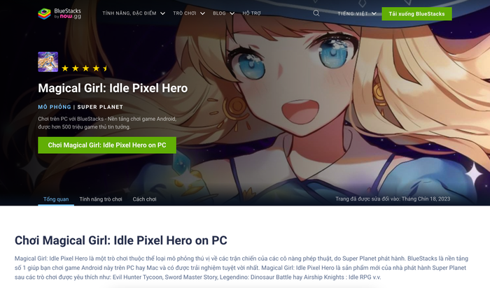 Hướng dẫn chơi game Magical Girl: Idle Pixel Hero trên PC với BlueStacks