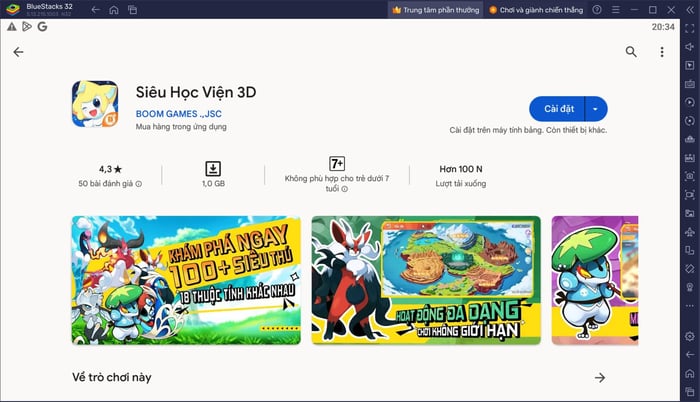 Khám phá game Pokémon mới Siêu Học Viện 3D trên PC cùng BlueStacks