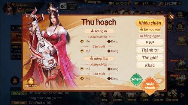 Garena Cái Thế Tranh Hùng: Hướng dẫn cách sử dụng tính năng mới của Quản Gia Thu Hoạch