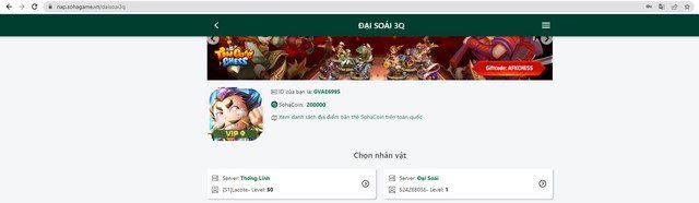 Hướng dẫn nhập giftcode khi tham gia Đại Soái 3Q nhân dịp ra mắt game