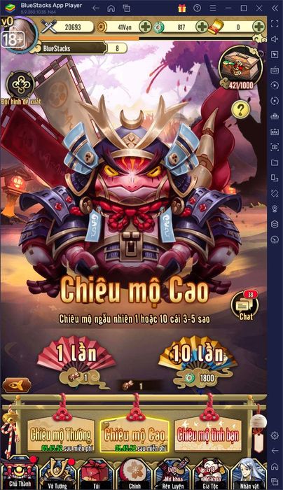 Trải nghiệm game Hư Linh Tam Quốc trên máy tính với BlueStacks