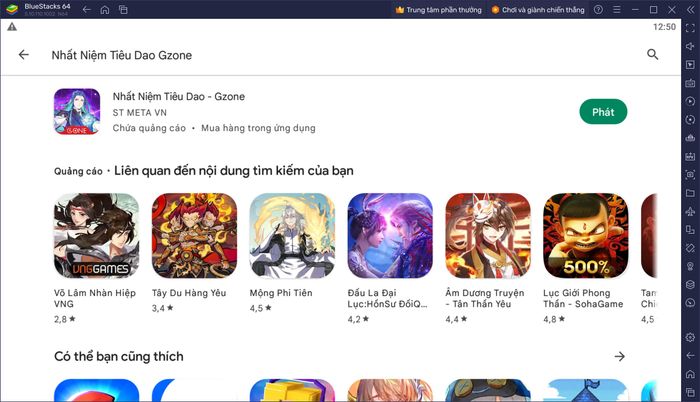 Cùng sử dụng BlueStacks để thưởng thức game Nhất Niệm Tiêu Dao - Gzone trên PC