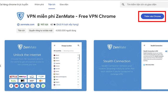 Hướng dẫn sử dụng ZenMate VPN để xử lý lỗi Studocu bước 1