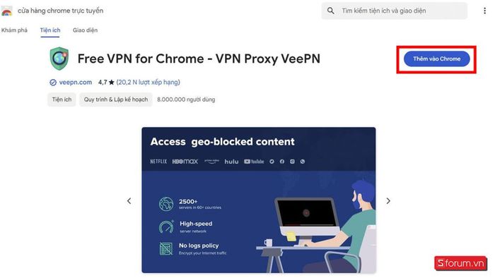 Cách khắc phục lỗi Studocu bằng VPN miễn phí cho Chrome - Bước 1