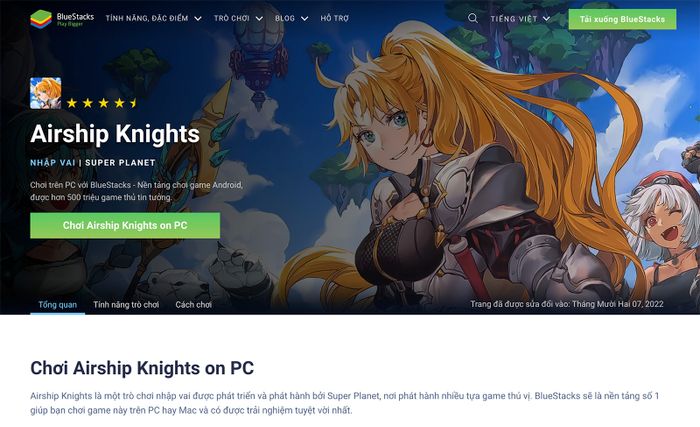 Khám phá vũ trụ cùng Airship Knights trên PC với BlueStacks