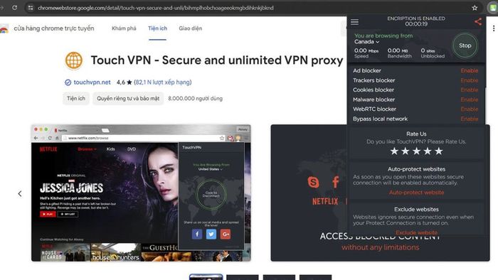 Cách khắc phục lỗi Studocu bằng Touch VPN - Bước 3