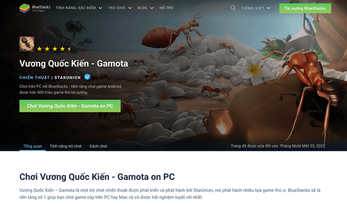 Vương Quốc Kiến - Gamota: Trải nghiệm tựa game chiến thuật mới lạ trên PC với BlueStacks