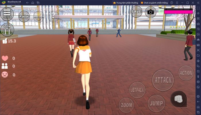 Hóa thân thành học sinh khi chơi SAKURA School Simulator trên PC