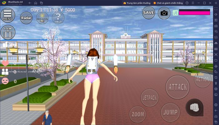 Hóa thân thành học sinh khi chơi SAKURA School Simulator trên PC