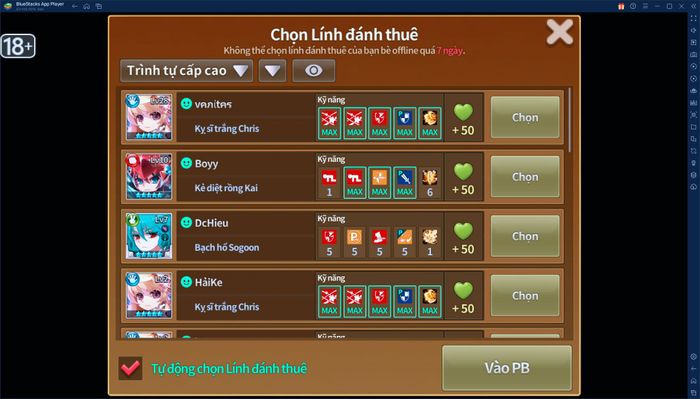 Hướng dẫn cho game thủ mới chơi Super Fantasy War trên PC