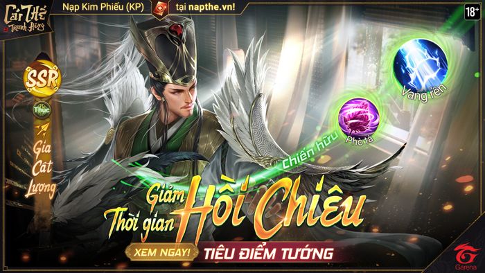 Hướng dẫn chi tiết cách chơi tướng Gia Cát Lượng trong Garena Cái Thế Tranh Hùng