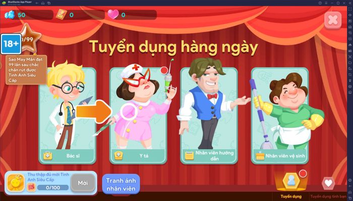 Thử khả năng quản lý Bệnh Viện Kỳ Thú trên máy tính với BlueStacks