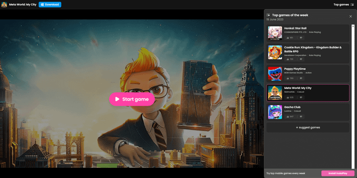 Nâng cao trải nghiệm Meta World: My City với InstaPlay, giải pháp chơi game đám mây tuyệt vời dành cho người dùng BlueStacks