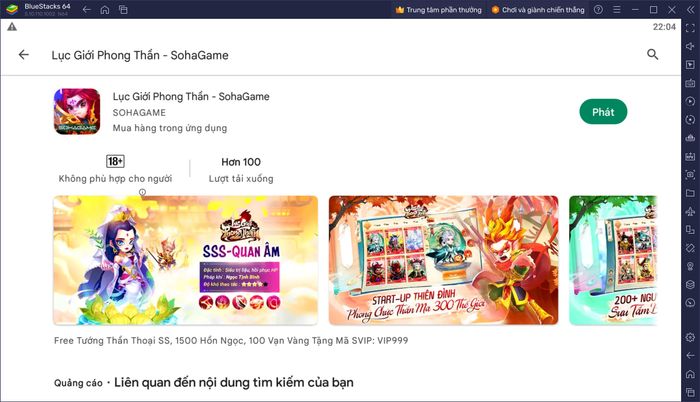 Trải nghiệm trò chơi chiến thuật thẻ bài Lục Giới Phong Thần - SohaGame trên máy tính