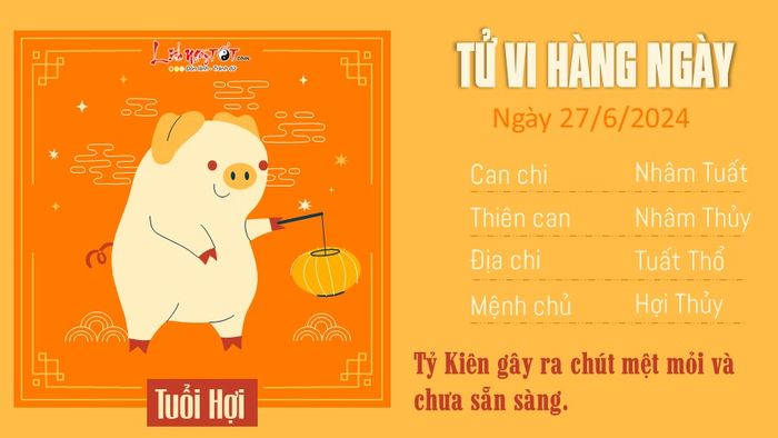 Tu vi ngay 27/6/2024 của 12 con giáp - tuổi Hợi