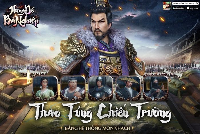 Hướng dẫn chi tiết về cách bố trí đội hình trong game Hùng Đồ Bá Nghiệp.